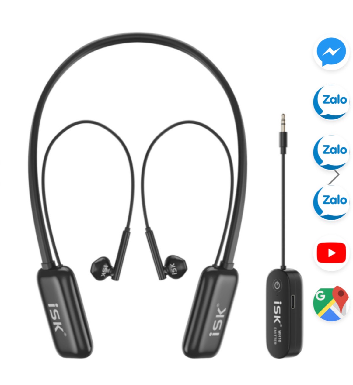 Tai nghe kiểm âm isk wh10 không dây chính hãng
