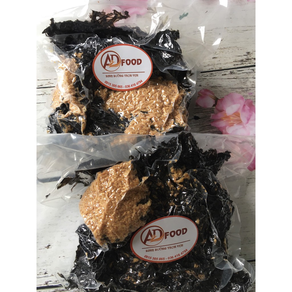 200g Rong Biển Cháy Tỏi Nhà Làm đóng túi Zip_minhnhatfood