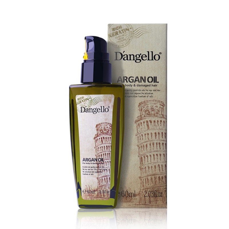 Tinh dầu dưỡng bóng tóc D'angello Argan Oil giữ nếp nhẹ, bóng mượt 60ml