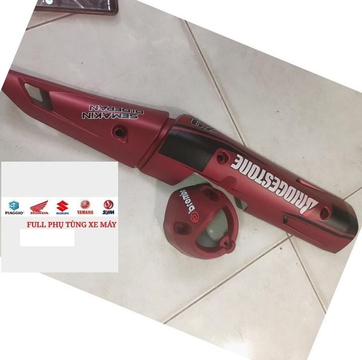 Combo ốp bô exciter 150 đỏ nhám - vindecal bd