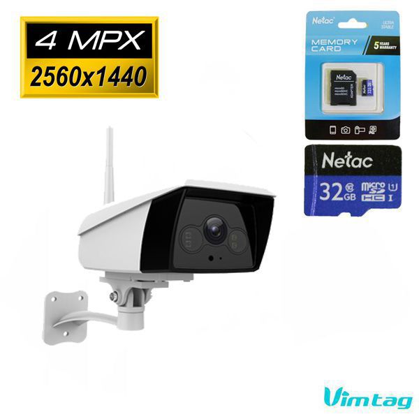 camera ngoài trời vimtag B4 4MPX, CHẤT LƯỢNG HÌNH ẢNH 2K , MODEL 2020 4Mpx chính hãng - vimtag 4M
