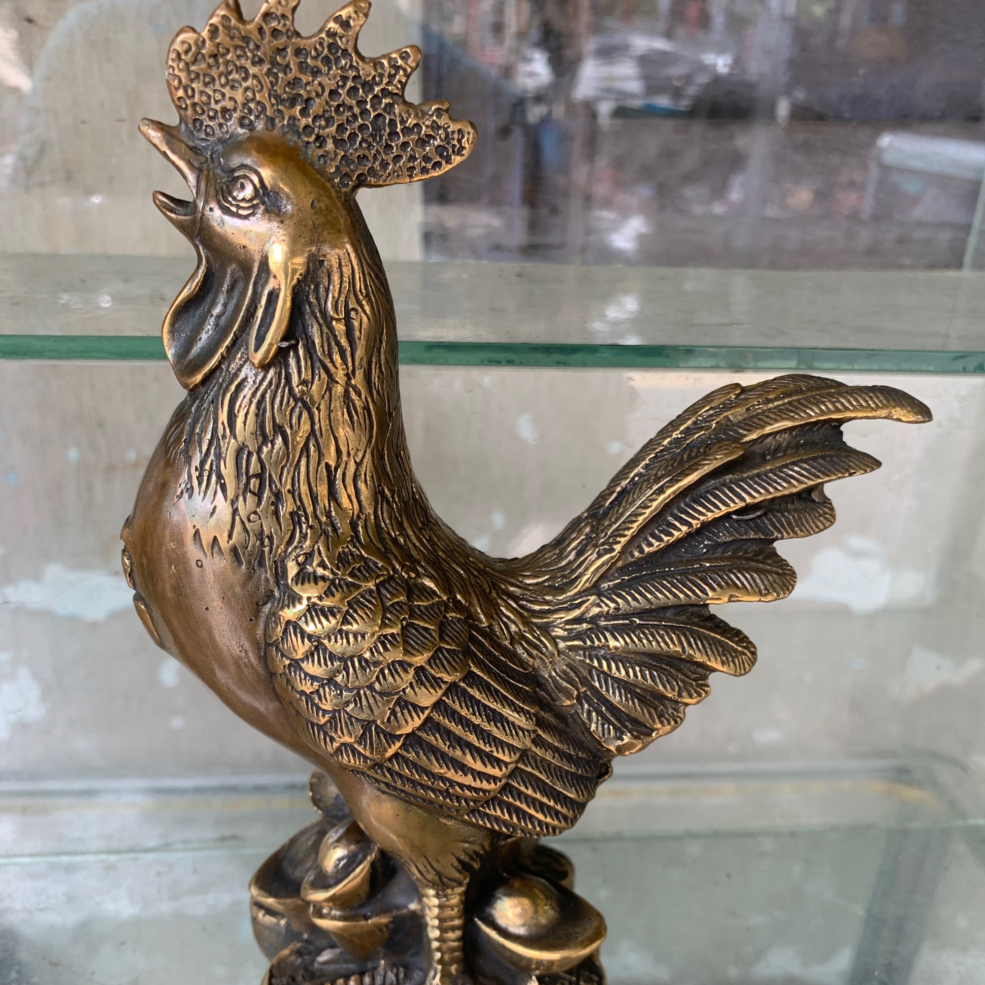 Tượng gà trống đồng