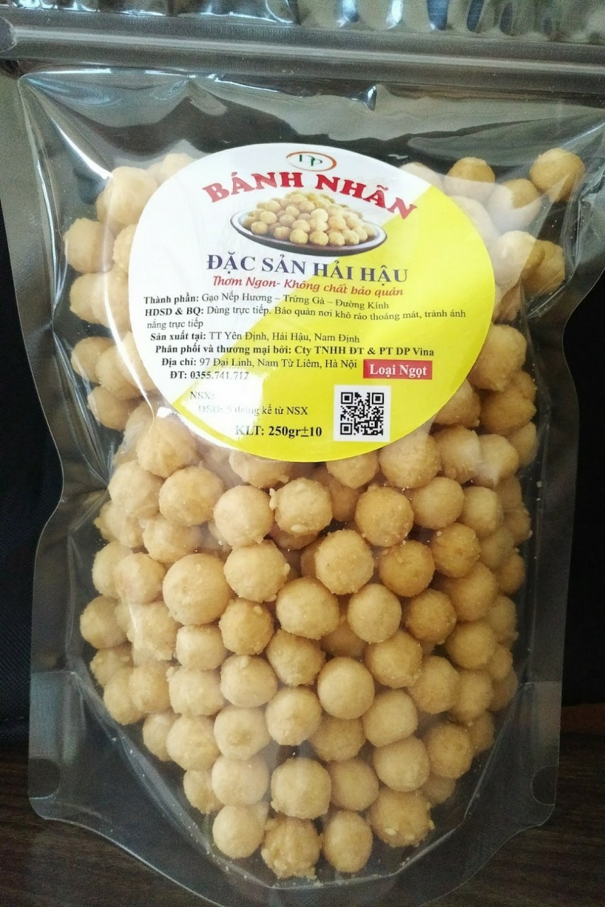 Đặc sản bánh nhãn hải hậu - nam định / loại ngọt 250gr túi khóa zip tiện lợi