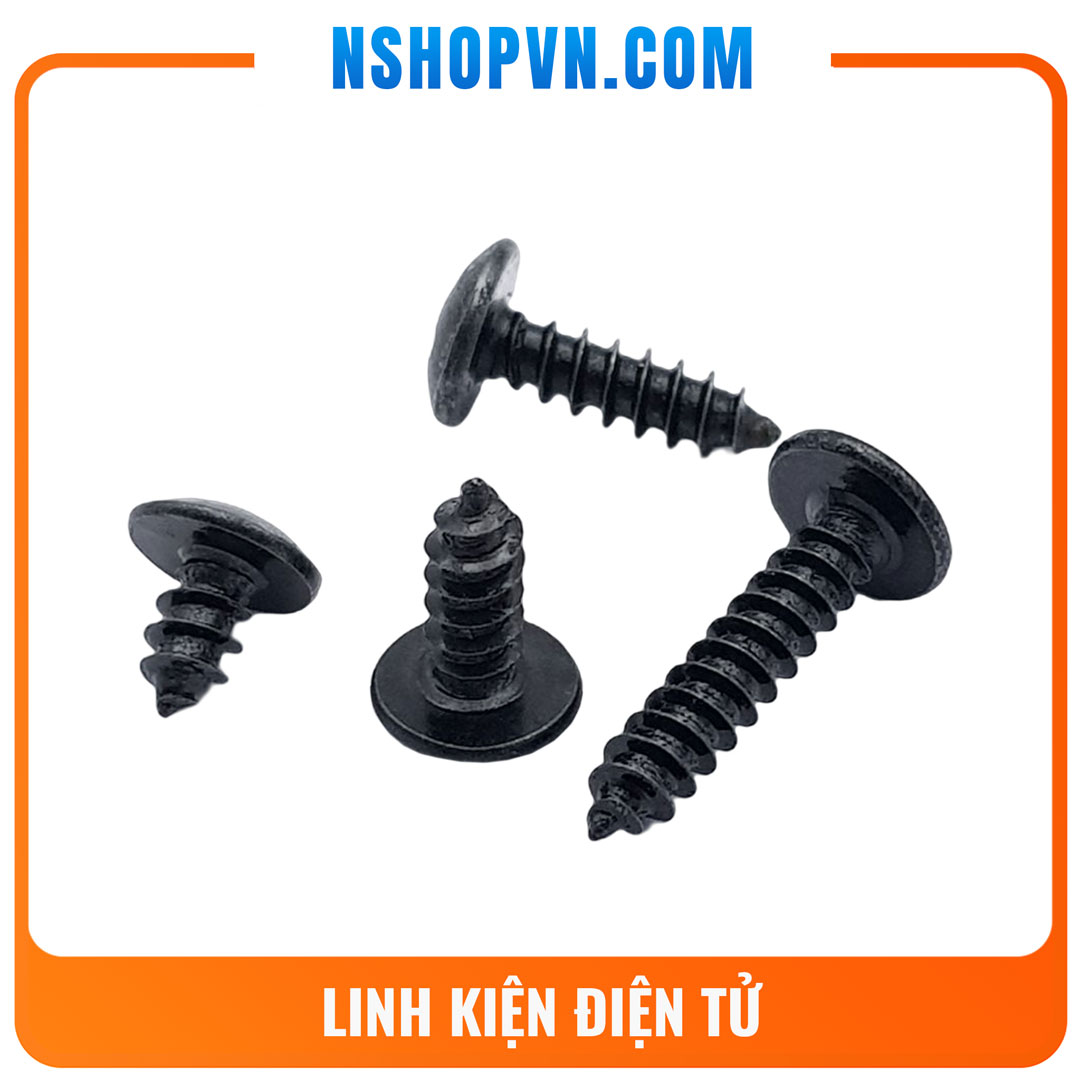 Vít nhọn M3 có mũ màu đen nhiều kích thước