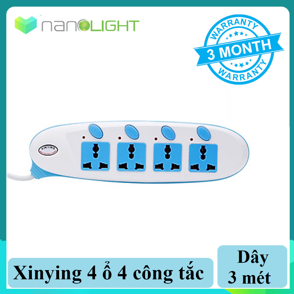 Ổ cắm điện 4 ổ cắm 4 công tắc xinying xy-848