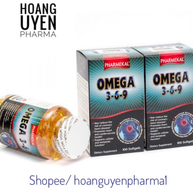 Viên dầu cá omega 369 pharmekal - hộp 100 viên