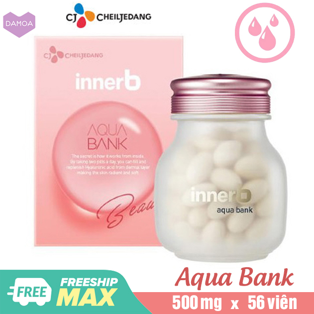 Viên uống Cấp nước - Collagen Đẹp da căng mịn - Chống lão hóa InnerB Aqua Bank CJ Korea