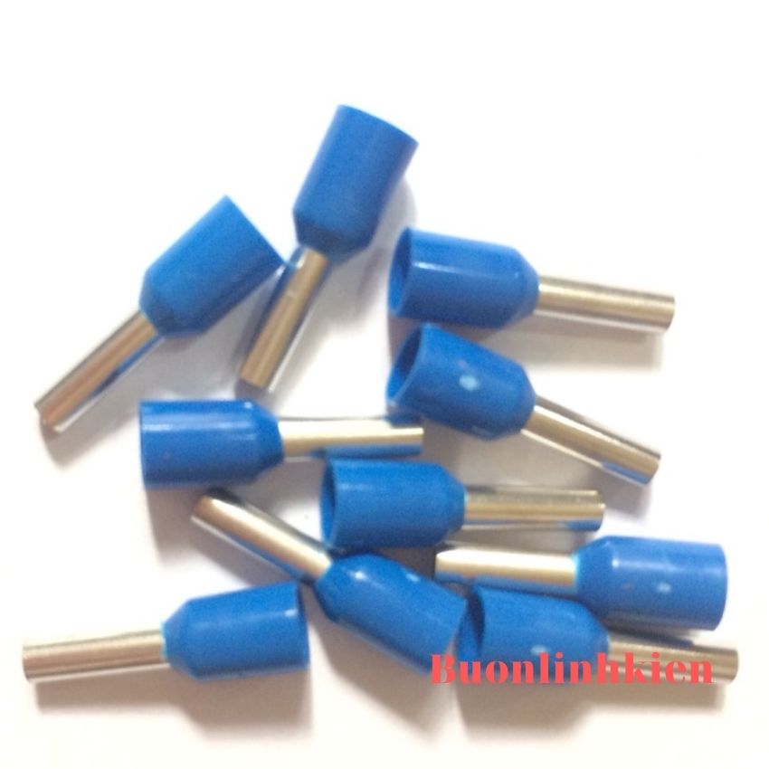 Đầu cos pin rỗng E2508, , đầu cốt kim rỗng phủ nhựa, đầu cos dây điện 2.5mm