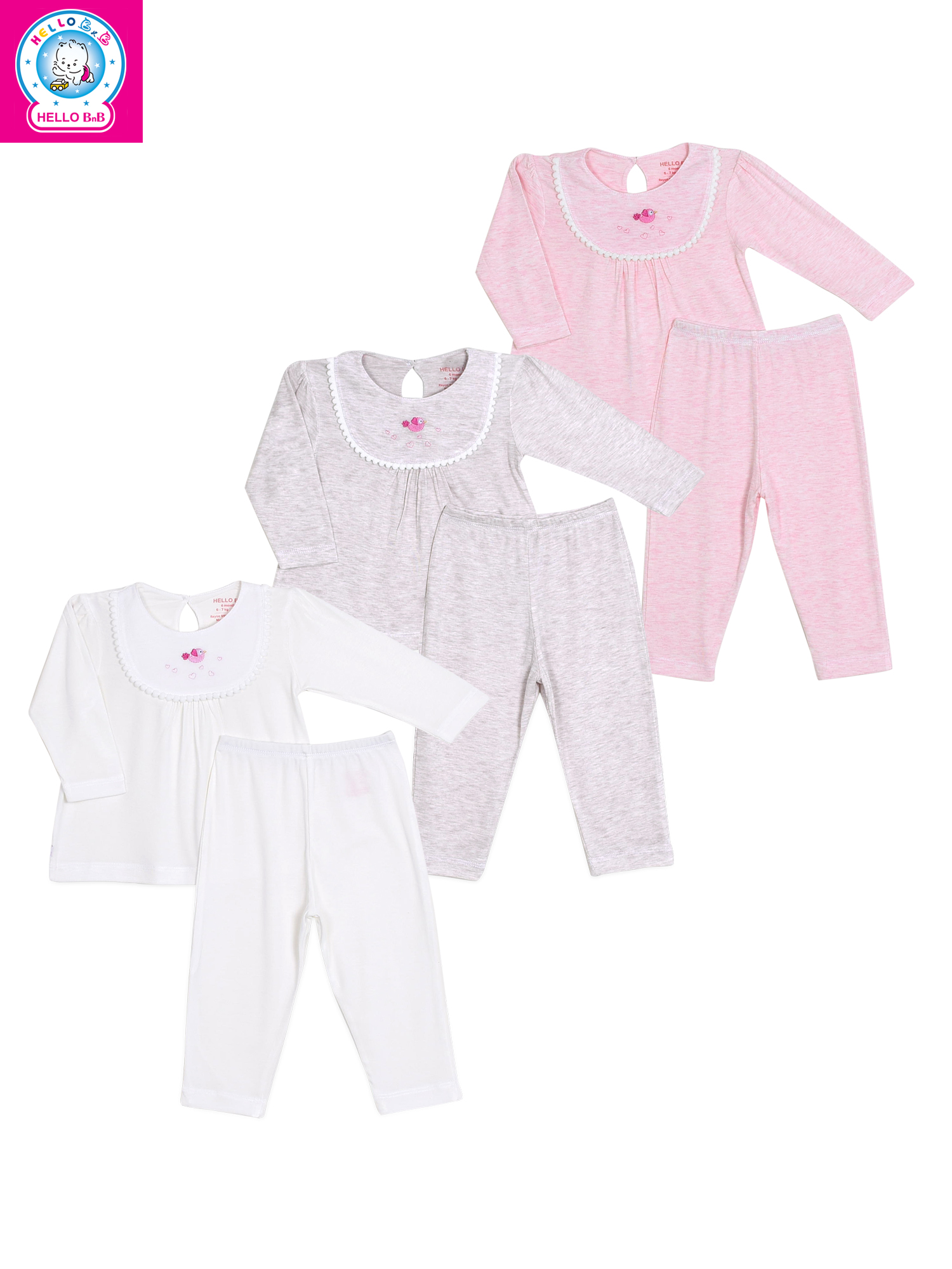 Bộ dài bé gái đính ren bss1713 - hello bnb