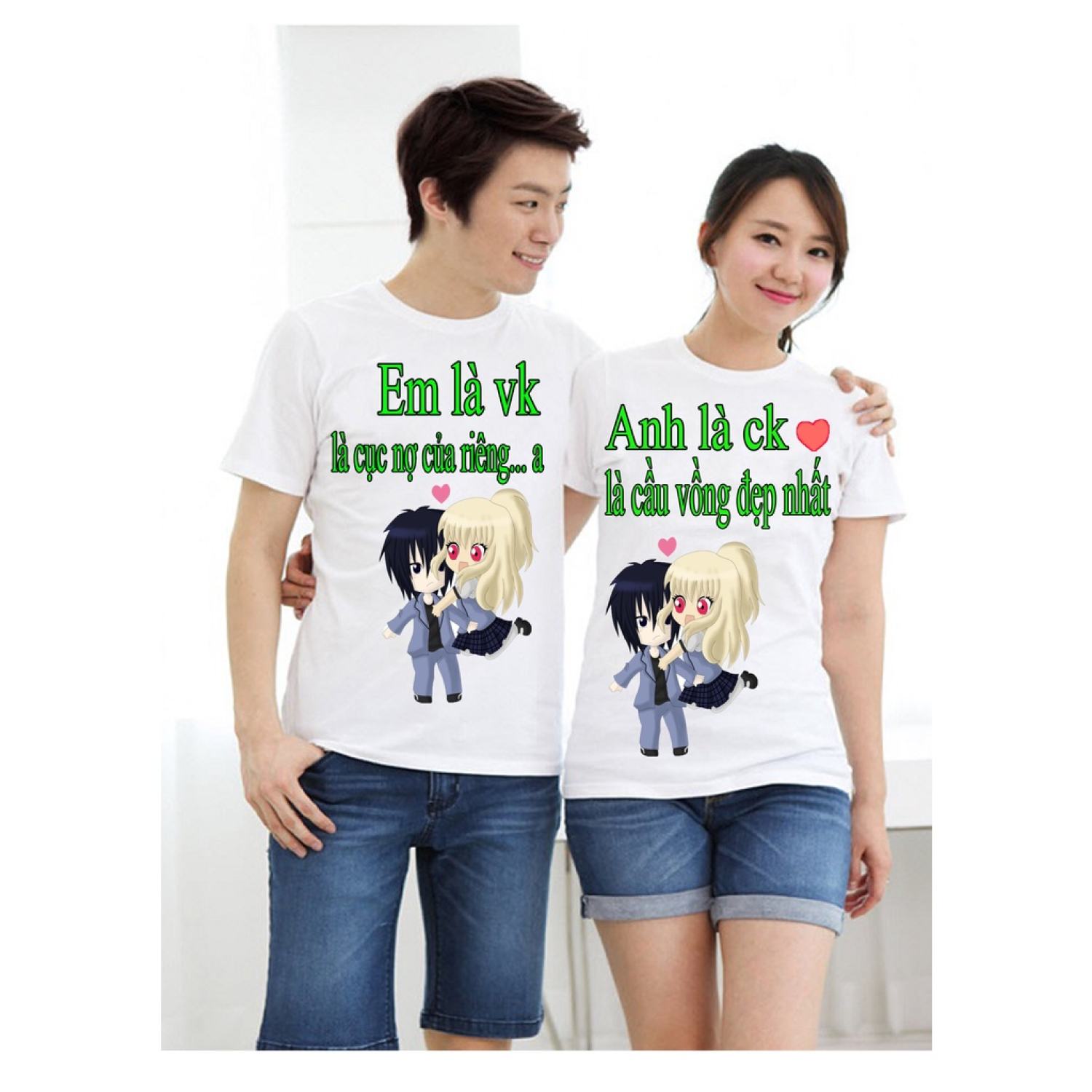Áo đôi giá xưởng-áo đôi chibi ck-vk dễ thương