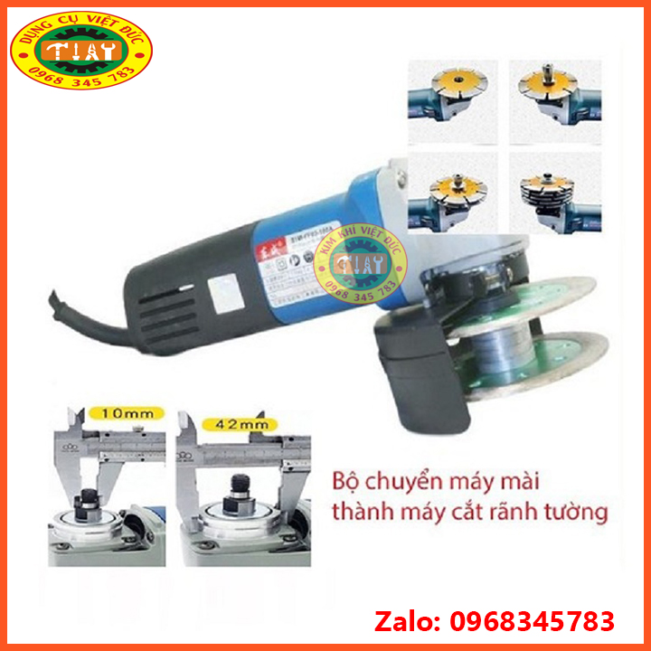 BỘ CHUYỂN ĐỔI MÁY MÀI THÀNH MÁY CẮT RÃNH TƯỜNG MÁY 100MM