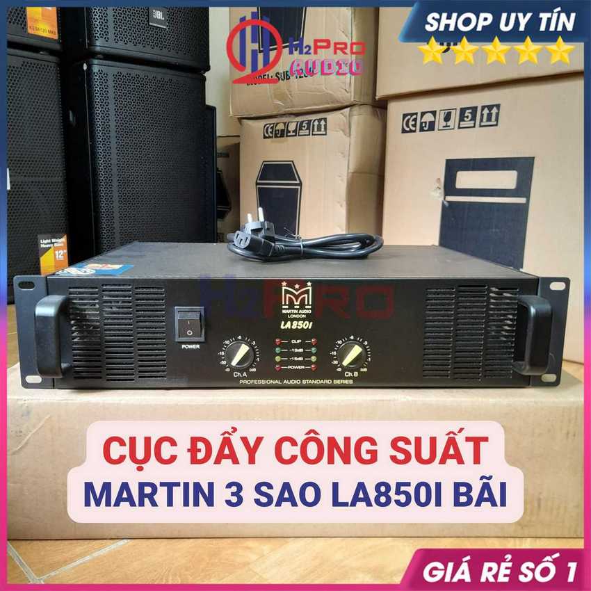 Cục Đẩy 2 Kênh Công Suất Lớn Martin La850I Hàng Bãi 2X850W, 28 Sò Nhỏ Bù Áp, 8 Tụ - 16 Sò Lớn, Nguồn Xuyến - H2Pro Audio