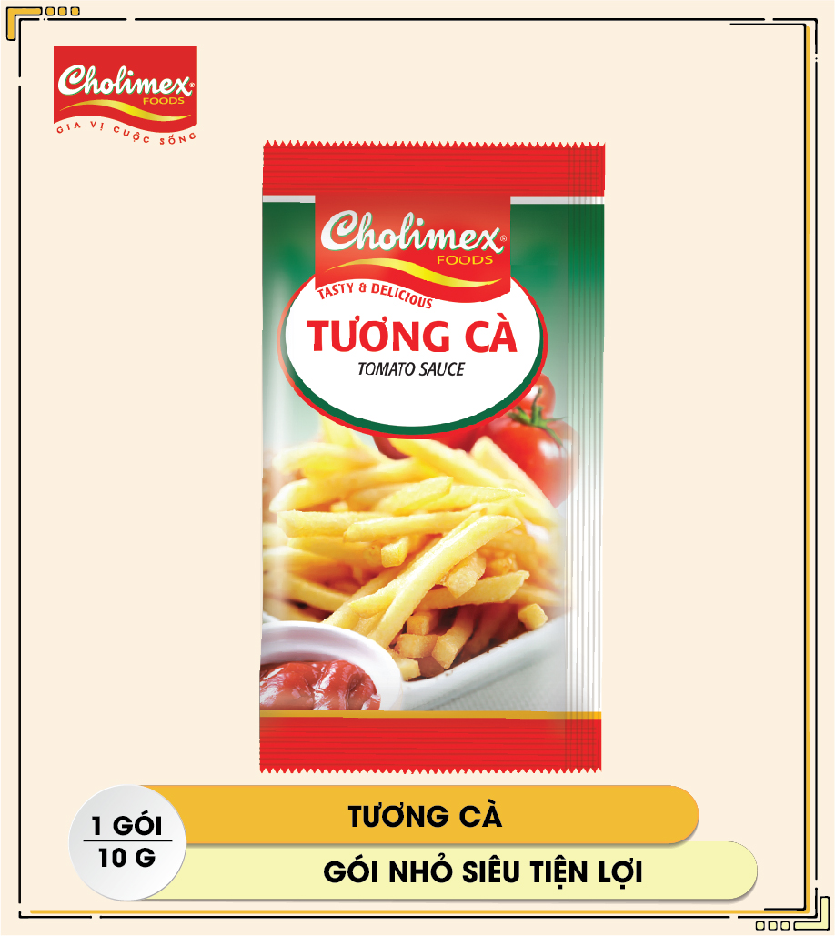 Tương cà gói Cholimex 10g siêu tiện lợi (01 túi gồm 50 gói)