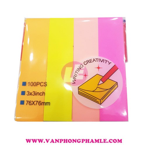 Giấy note 4 màu 7,6 x 1,9 cm