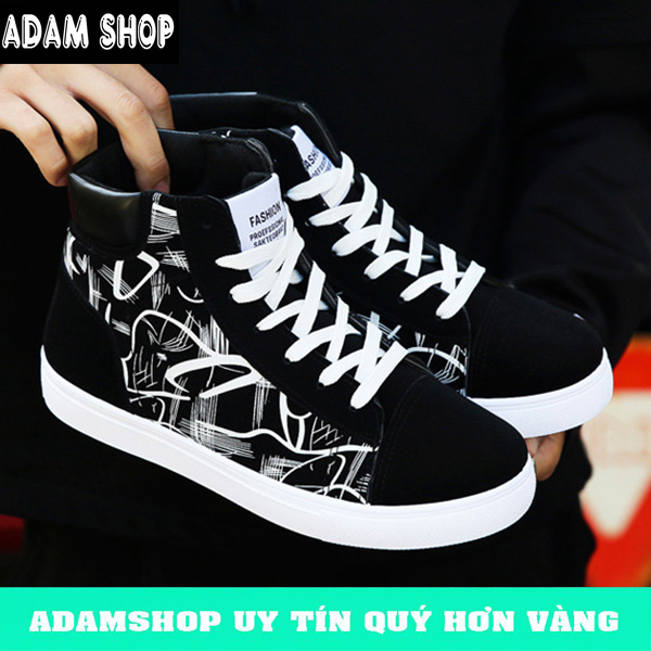 Giày thể thao nam trắng,giày sneaker nam cao cấp (hot trend) mã HVC