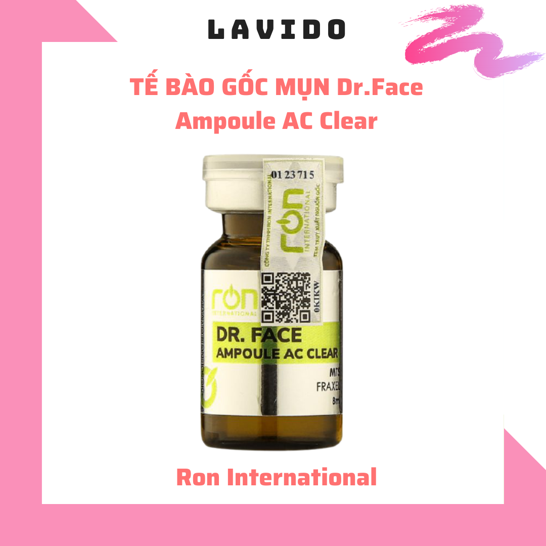 Tế bào gốc mụn Dr. Face Ampoule AC Clear giảm mụn, giảm thâm Ron International - lọ lẻ 8ml