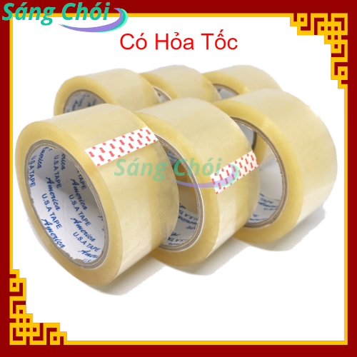1 Cây (6 Cuộn) Băng Keo Trong OPP Cao Cấp  4.8cm x 100yard Dính Cao Đóng Gói Hàng - 1 Pack (6 Rolls) High Quality Transparent OPP Adhesive Packing Tape 4.8cm x 100yard - 4F8 4.8 cm x 100 yard - 48 mm x 100 yard - Sáng Chói
