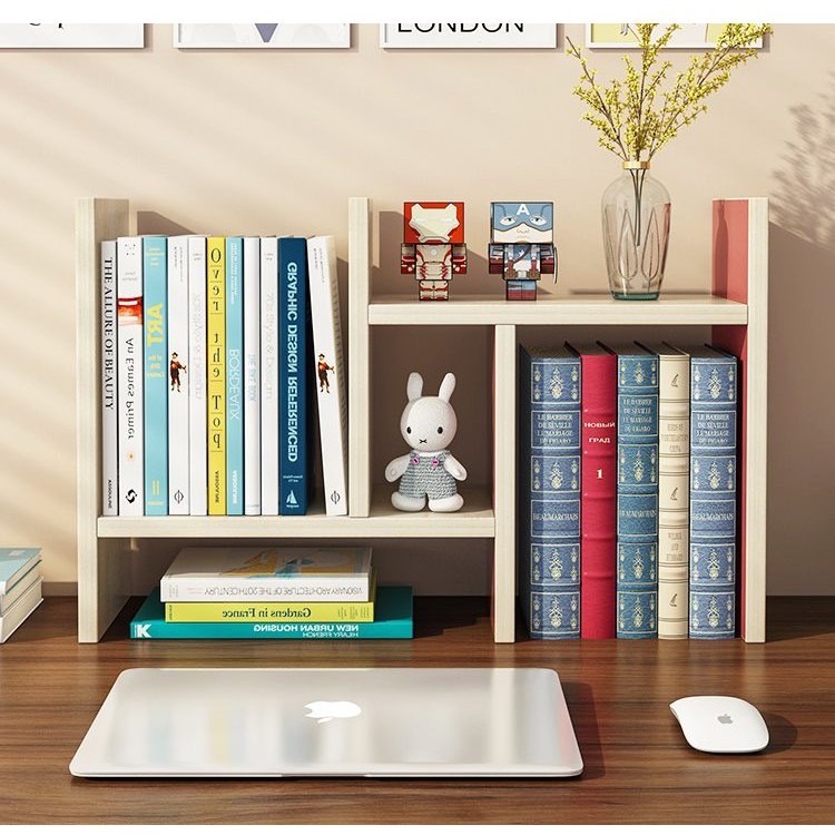 Kệ sách gỗ- giá sách mini - kệ sách mini - kệ sách để bàn - kệ đựng sách - kệ sách gỗ -kệ sách để bàn làm việc lắp ghép đa năng