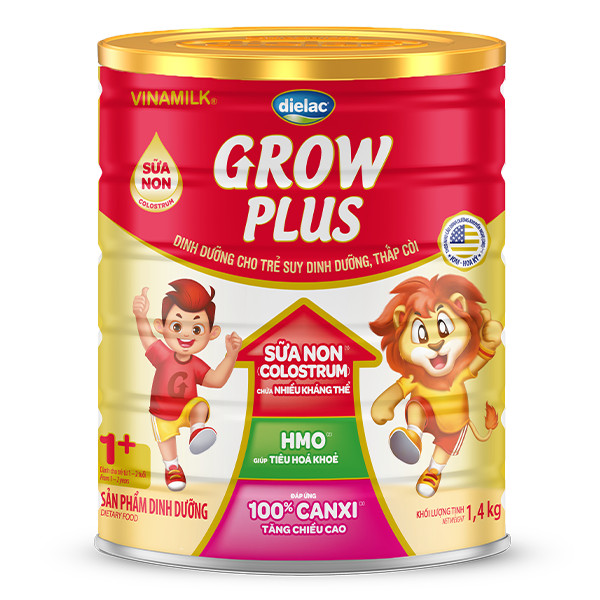 Sữa bột Vinamilk Dielac Growplus 1+ sữa non 1.4kg