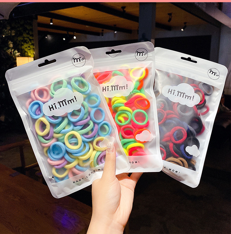 Set 50 sợi thun cột tóc Size Nhỏ cho bé gái nhiều màu dễ thương