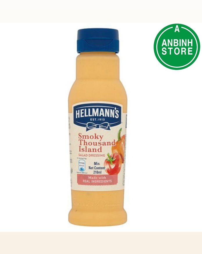 Hellmann’s smoky thousand island salad dressing 210ml