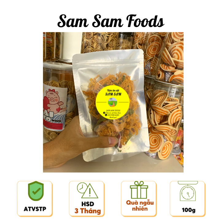 Khô gà túi zip 100g siêu ngon tiệm ăn vặt sam sam