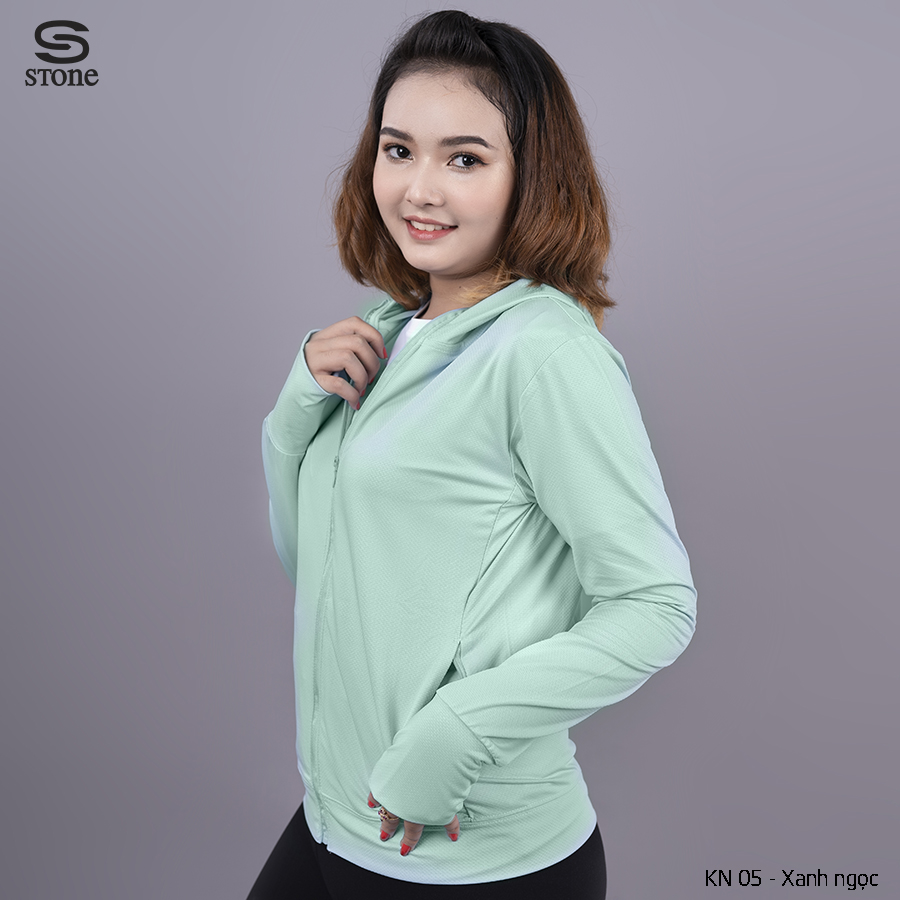 ÁO KHOÁC CHỐNG NẮNG NỮ VẢI 1 LỚP STONE KN05 FORM FIT 4 SIZE CO GIÃN TỐT CHỐNG TIA UV (NHIỀU MÀU)