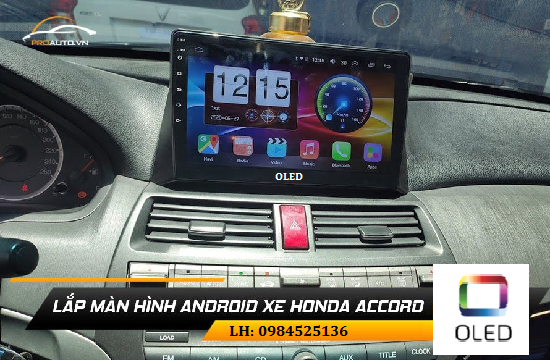 Màn hình android theo xe honda accord 2009-2011 màn hình dvd androi chip8x ram2- rom32gb lắp sim 4g thu phát wifi.màn hình anroid có mặt dưỡng jack zin lắp xe accord . màn xem camera oto, youtobe, định vị gps