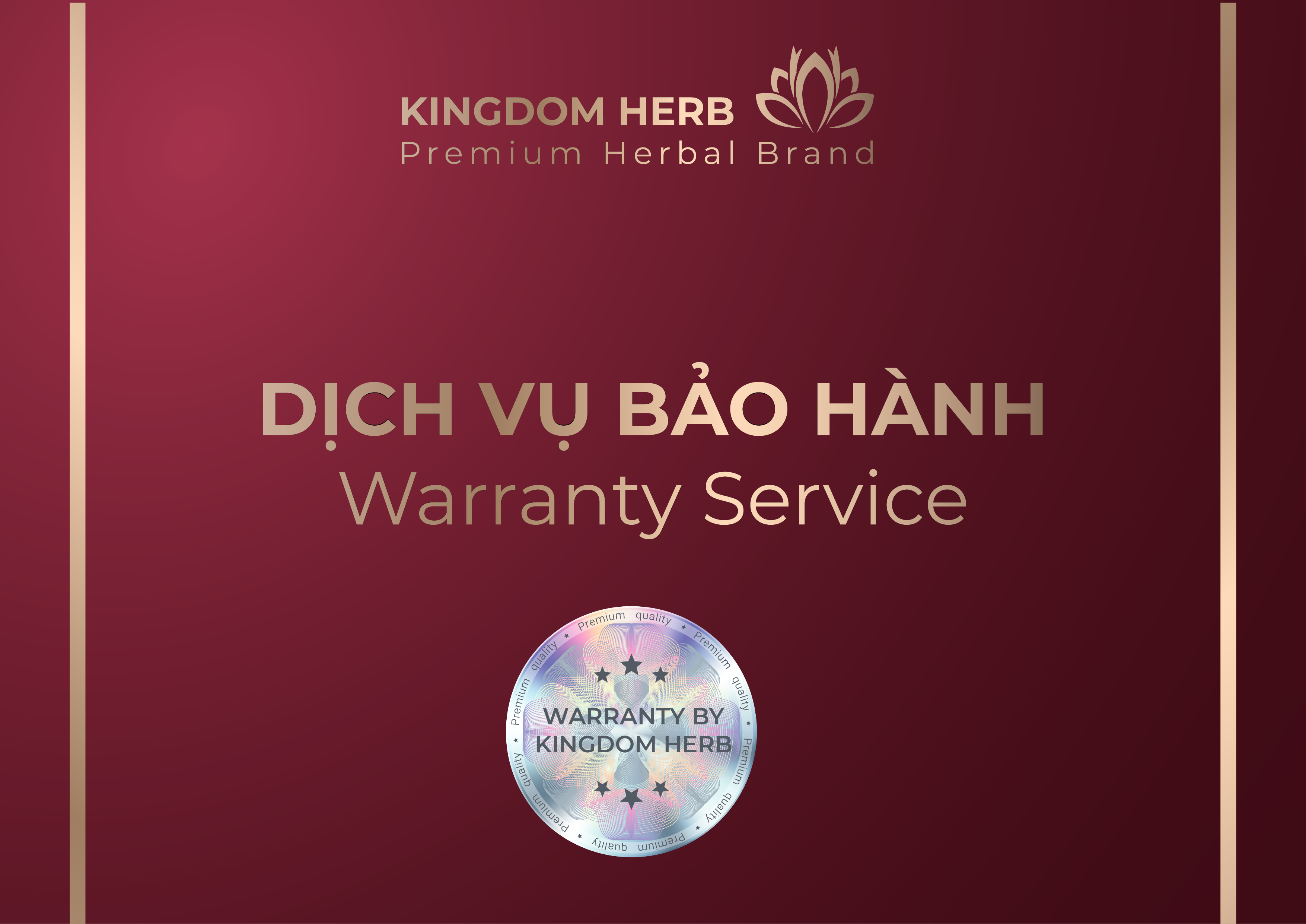 Official Kingdom herb Electronic Warranty