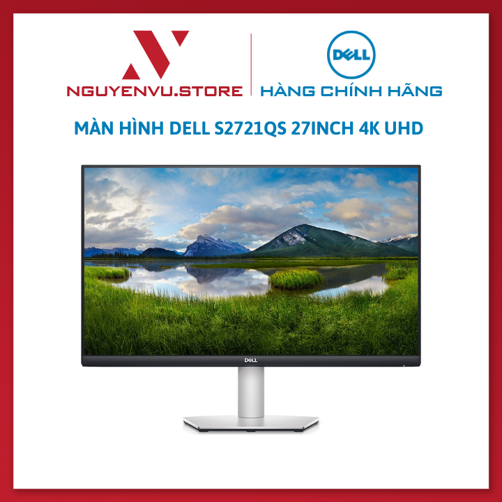Màn hình dell s2721qs 27inch 4k uhd 4ms 60hz ips hdmi+audio/amd freesync - hàng chính hãng
