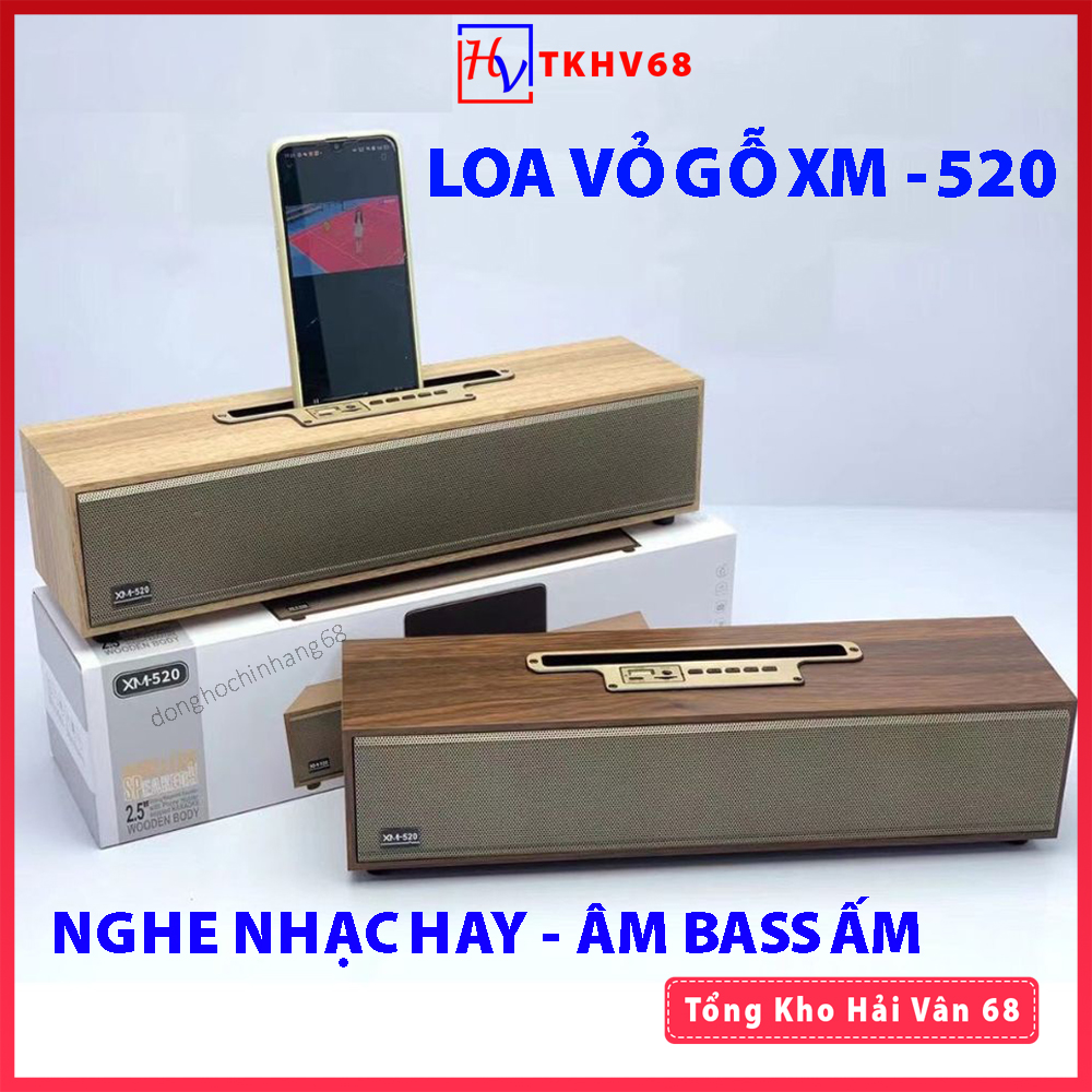 Loa bluetooth võ gỗ xm-520 20w. loa xm 520 âm thanh cực đỉnh thiết kế sang trọng bass siêu trầm siêu ấm
