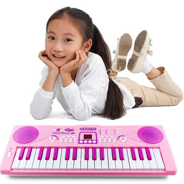 [HCM]Đàn piano 3701 có mic Hộp đàn organ pin 37 phím kèm micro Đồ chơi âm nhạ Đàn cho bé Đàn có kèm Micro bé vừa tập đàn tập hát Đàn piano