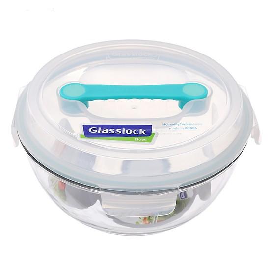 Hộp thủy tinh cường lực Glasslock 4000ml - Có tay xách tiện dụng, kín hơi - Made in Korea