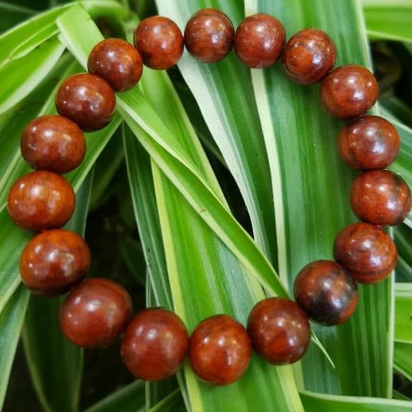 Vòng Gỗ hạt tròn 10 mm - Vòng tay may mắn, GỖ THƠM- Trừ T-à, Giảm tai ương - size 10mm
