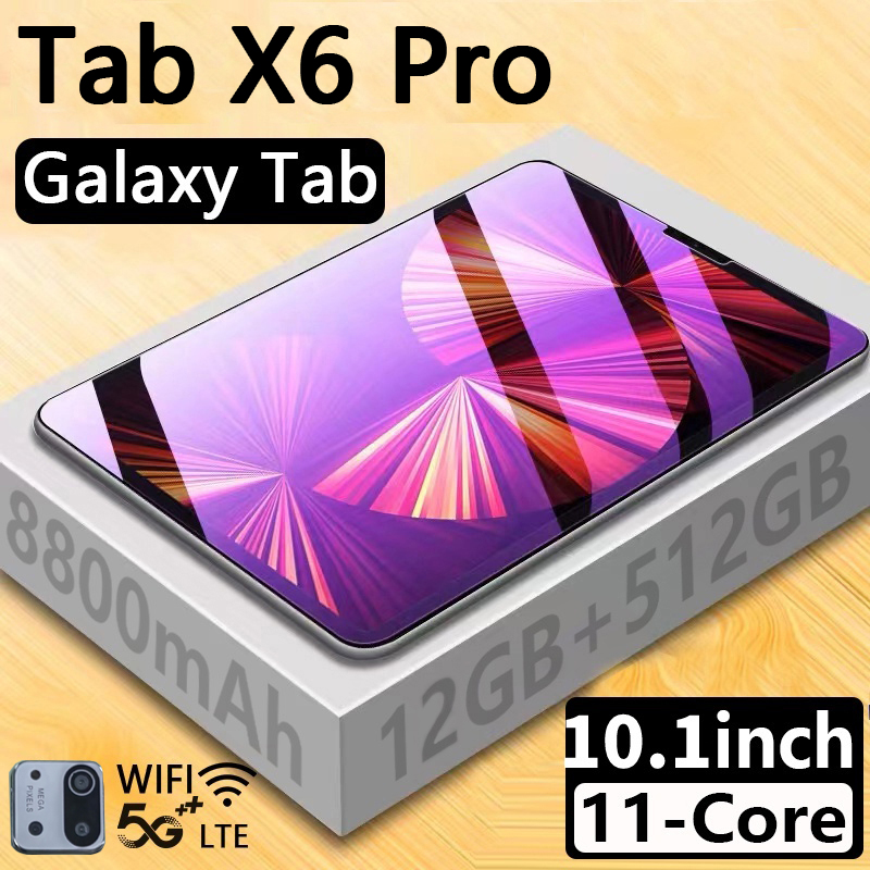 Máy tính bảng 5G giá rẻ mới Tab X6 Pro 10.1 inch RAM12GB + ROM512GB Máy tính bảng mới Máy tính bảng học tập Máy tính bảng Android Bán chạy Hai SIM WIFI Máy tính bảng xem video trực tuyến