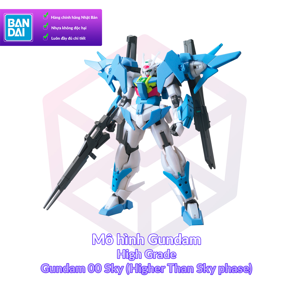 [7-11/12 VOUCHER 8%]Mô Hình Gundam Bandai HG 014-SP Gundam 00 Sky (Higher Than Sky phase) 1/144 BD [GDB] [BHG]
