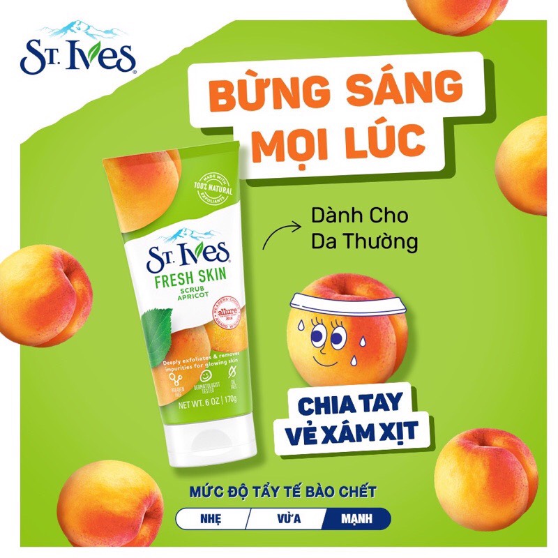 Sữa rửa mặt tẩy tế bào chết St,ives tuýp 90g