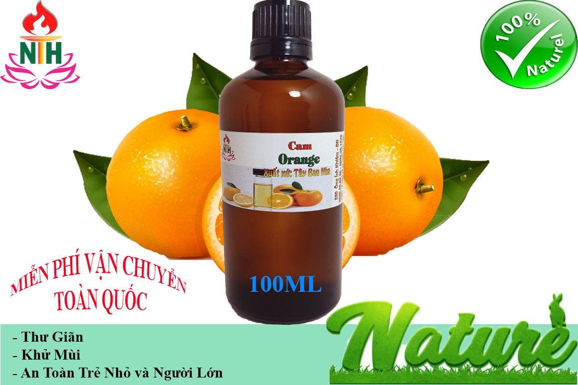TINH DẦU CAM NGỌT LOẠI LỚN THỂ TÍCH 100 ML THƠM PHÒNG GIẢI CẢM XÔNG MẶT