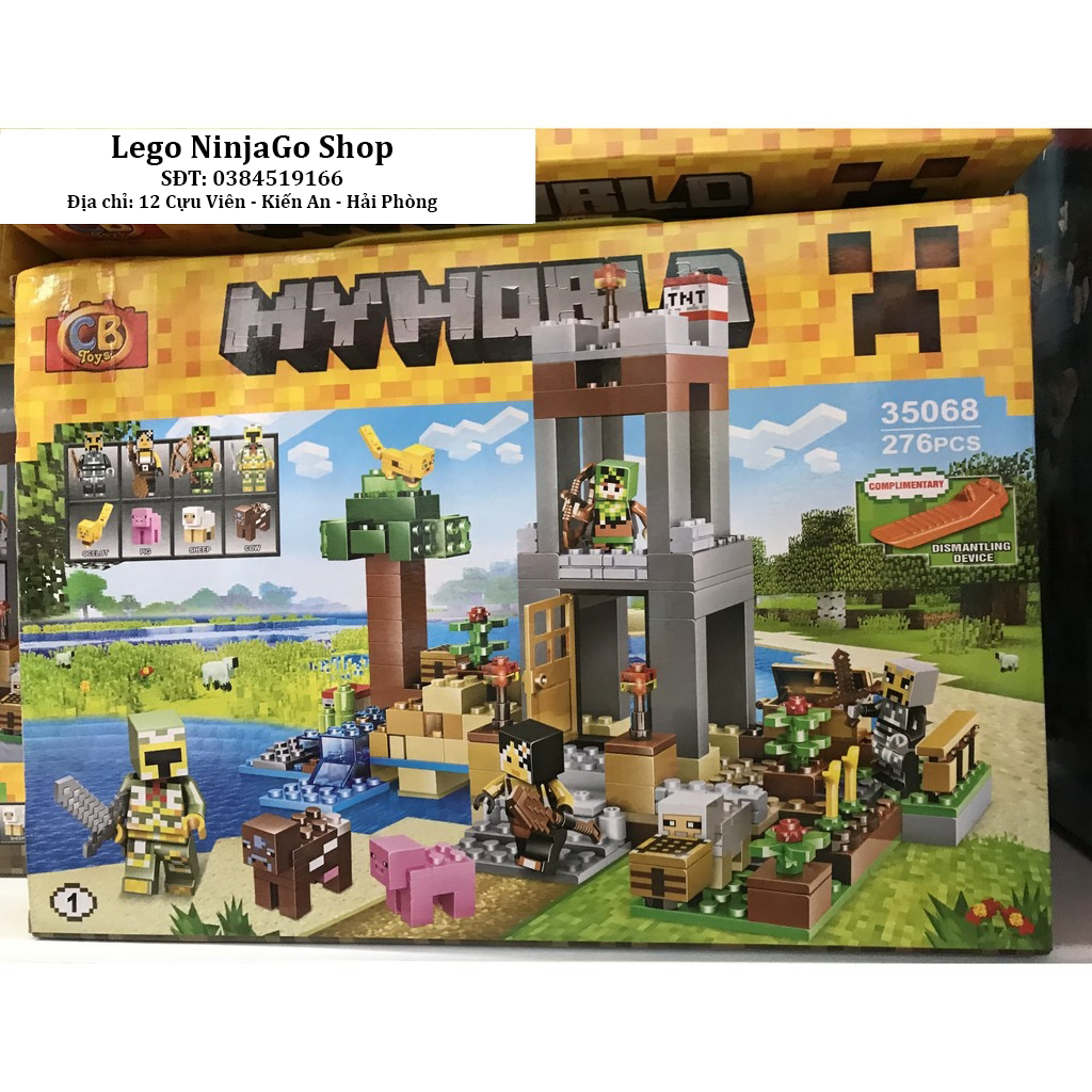 Bộ xếp hình lắp ráp My World No.35068: Tháp canh chống quái vật