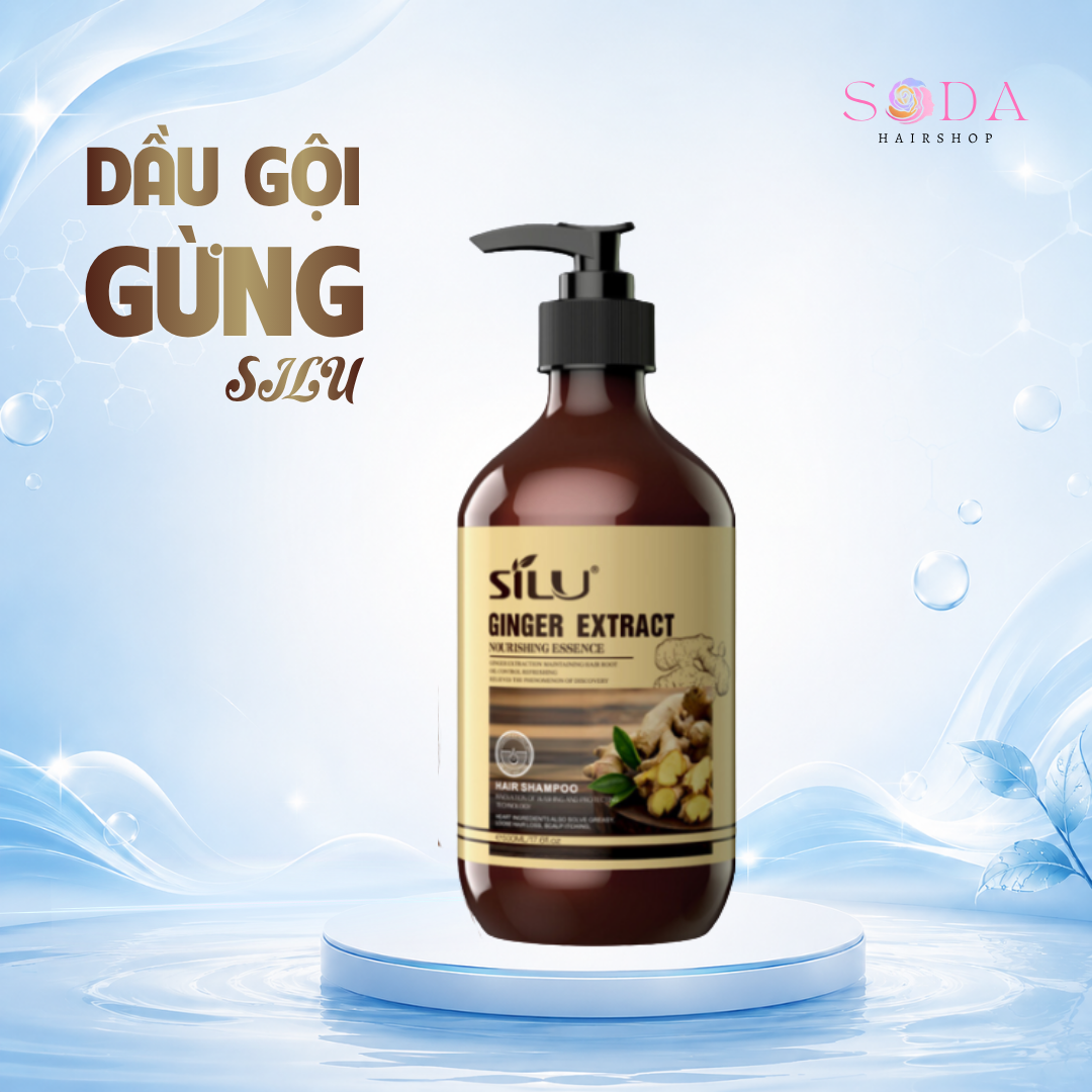 Dầu Gội Gừng SILU, Dầu Xả Gừng SILU (500ml) - Chăm Sóc Tóc Khô Xơ, Phục Hồi Hư Tổn, Hỗ Trợ Giảm Gãy Rụng