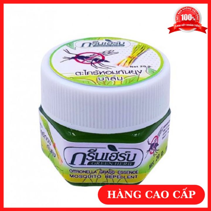 Dầu cù là đuổi muỗi hương sả green herb thái lan 20g
