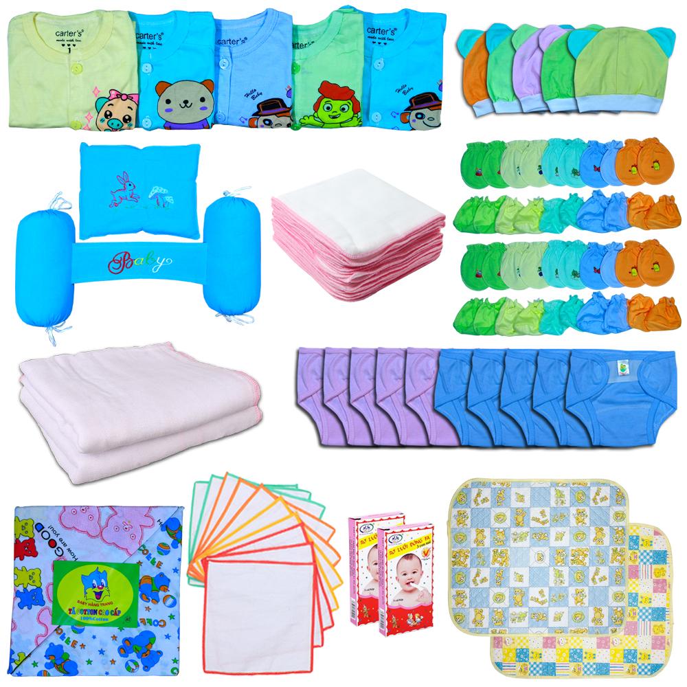 Combo gồm 86 món đồ dùng cho bé sơ sinh từ 2-6kg 86acm - booba.shop