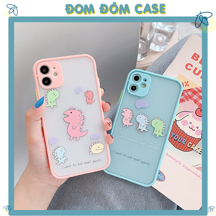 Ốp Lưng Nhám Chống Va Đập Bảo Vệ Camera Khủng long Dinosaur cho iPhone 6/6plus/6s plus/7/8/7plus/8plus/x/xs/xsmax/11/11promax