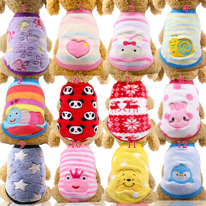 Áo vải lông mùa đông dành cho thú cưng 1-12kg - CutePets