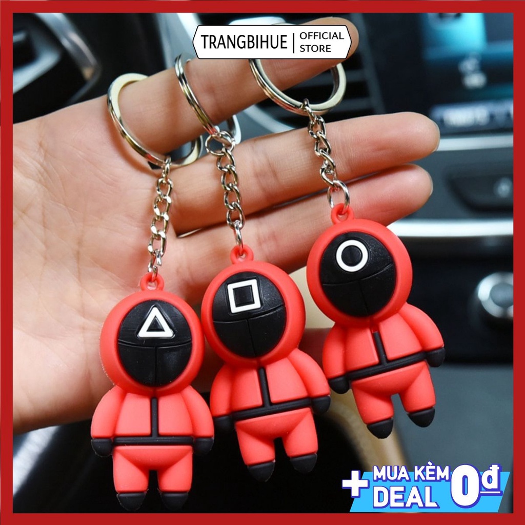 Móc Khóa Squid Game 3D Trò Chơi Con Mực móc treo chìa khóa siêu cute