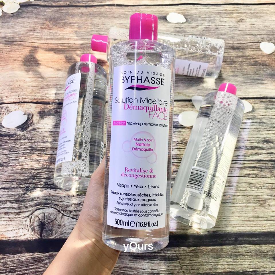 Nước tẩy trang 500ml làm sạch sâu cho da nhạy cảm byphasse micellar make-up remover
