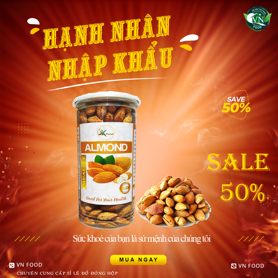 [HCM] 250gr Hạt hạnh nhân rang bơ đặc biệt thơm ngon chuẩn hàng nhập cao cấp loại 1 [NÊN MUA]