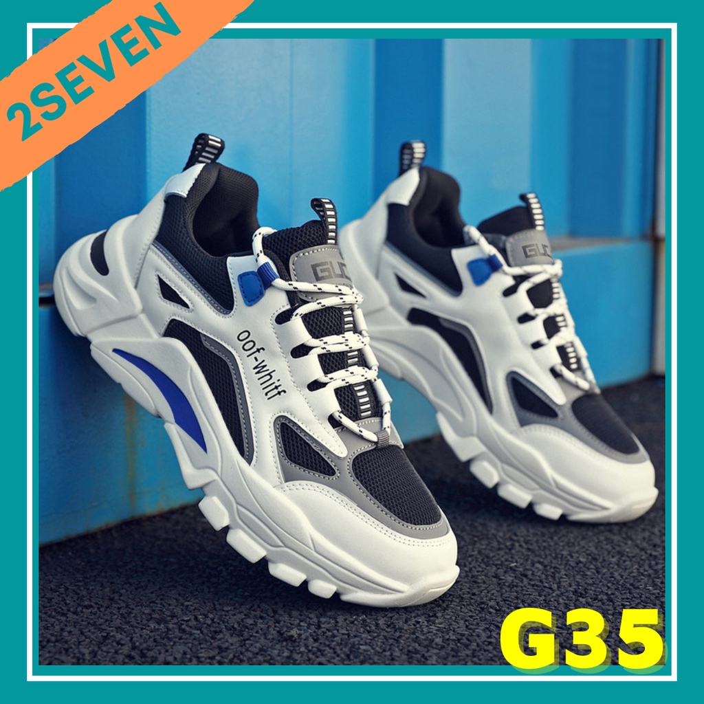 Giày chạy bộ nam thể thao sneaker OFF WHITE thoáng khí Hàn Quốc - 2SEVEN - G35
