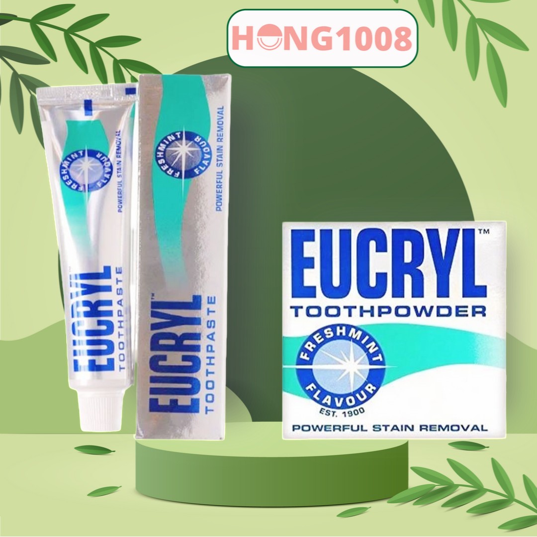 Kem Đánh Răng Eucryl Toothpaste Của Anh 62g - 50ml loại bỏ mảng bám răng - Shop Hong1008