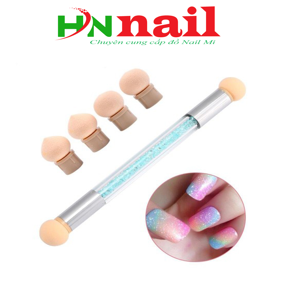 Cọ mút Ombre hai đầu hỗ trợ trang trí móng làm đẹp nail mi thời trang nữ làm đẹp nail shop Hnnail